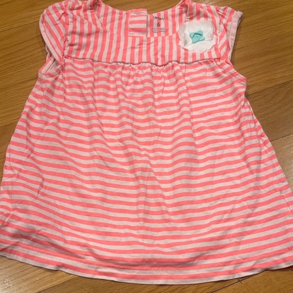 Carter's Pink and White Striped Kids Blouse